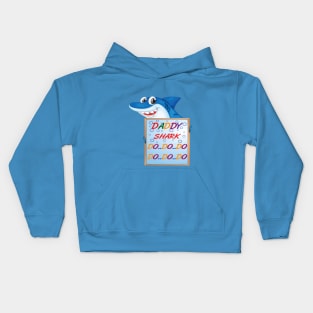 Daddy birthday shark doo doo doo Father's day family gift Kids Hoodie